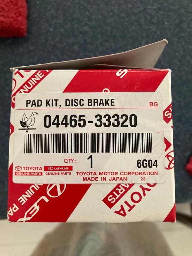 Genuine Toyota Camry, ES300 Front Brake Pad Set — 04465-33320