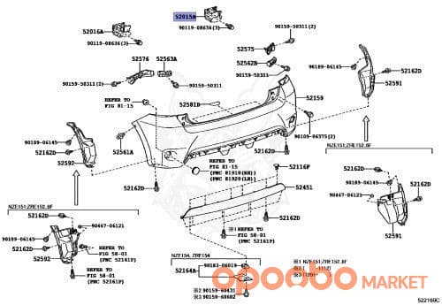 TOYOTA ARM Sub-assy, RR 52015-12330