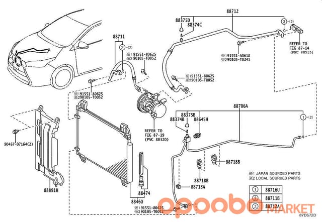 TOYOTA CONDENSER ASSY 88460-0D380