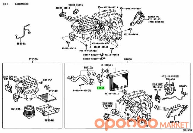 TOYOTA Valve, Expansion, 88515-60150