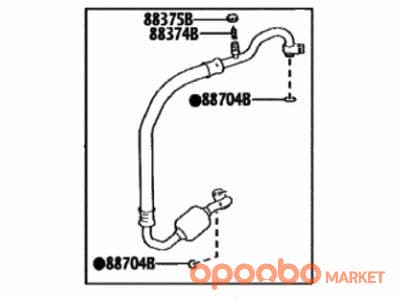 TOYOTA HOSE Sub-assy, SUCTI 88704-0KD30