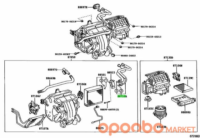 TOYOTA TUBE & ACCESSORY ASS 88710-33450
