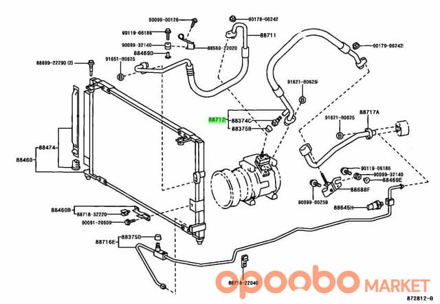 TOYOTA Hose, SUCTION 88712-05300