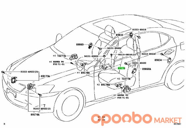 TOYOTA SENSOR ASSY, AIR 89170-05111