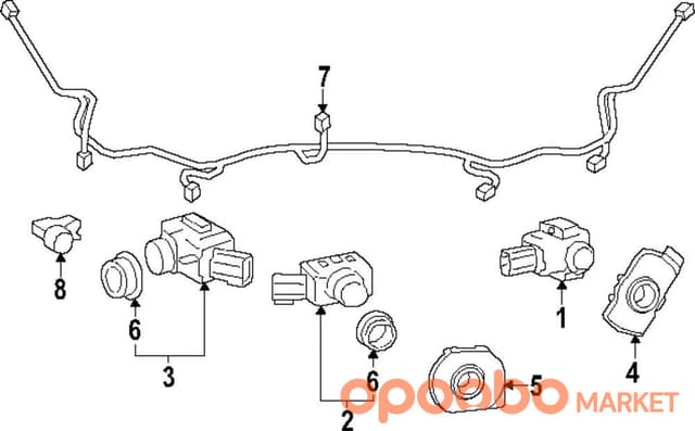 TOYOTA Retainer, ULTRASONIC 89348-WC004