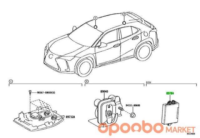 TOYOTA RECEIVER ASSY, SMART 89740-60280